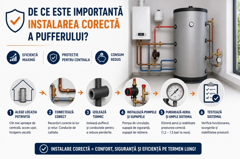 cum se instaleaza un puffer corects ghid pas cu pas pentru montaj si racordare