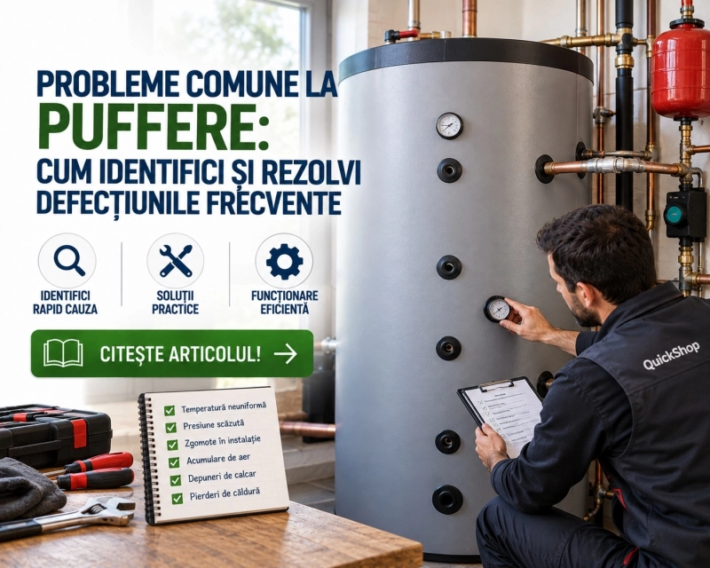 Probleme puffer: scurgeri, pierdere presiune si pierderi de caldura
