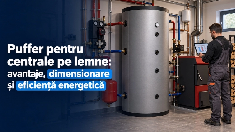 Puffer pentru centrale pe lemne: avantaje, dimensionare si alegere corecta